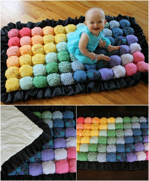 Puffy Baby Rug - 30 Magnificent DIY Rugs to Brighten up Your Home