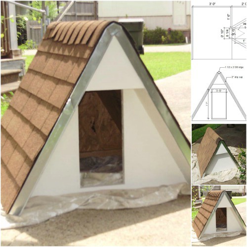 Amazing A-Frame - 15 Brilliant DIY Dog Houses With Free Plans For Your Furry Companion