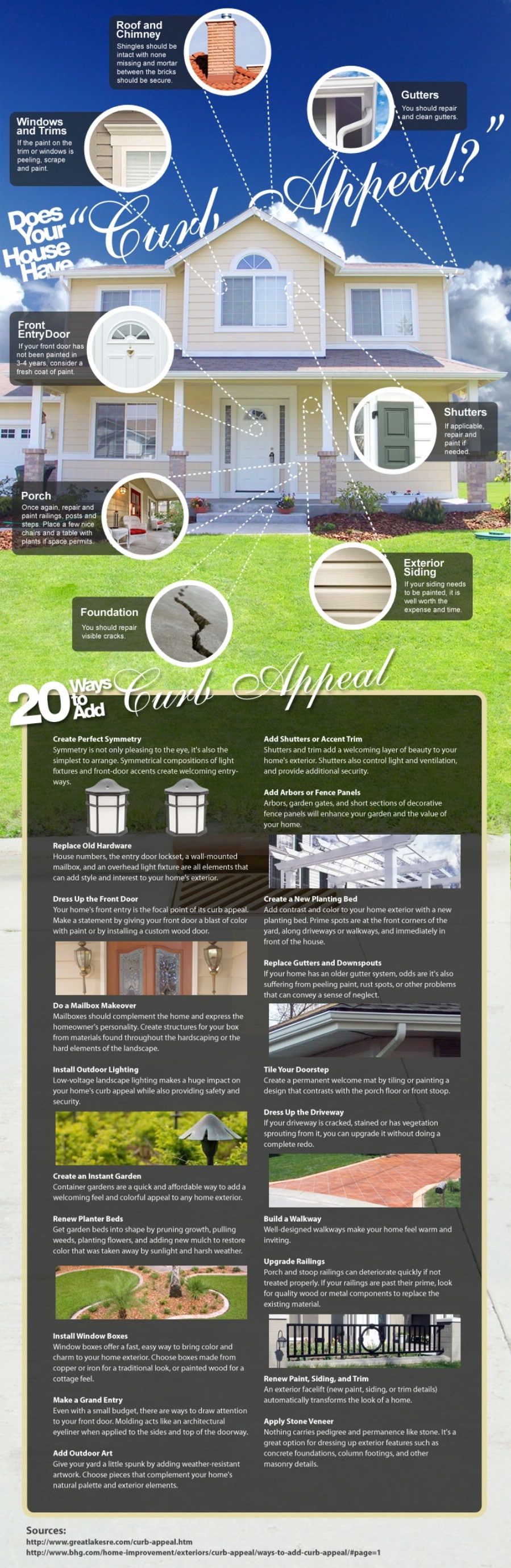 47. Easy Curb Appeal Improving Hacks - 50 Amazingly Clever Cheat Sheets To Simplify Home Decorating Projects