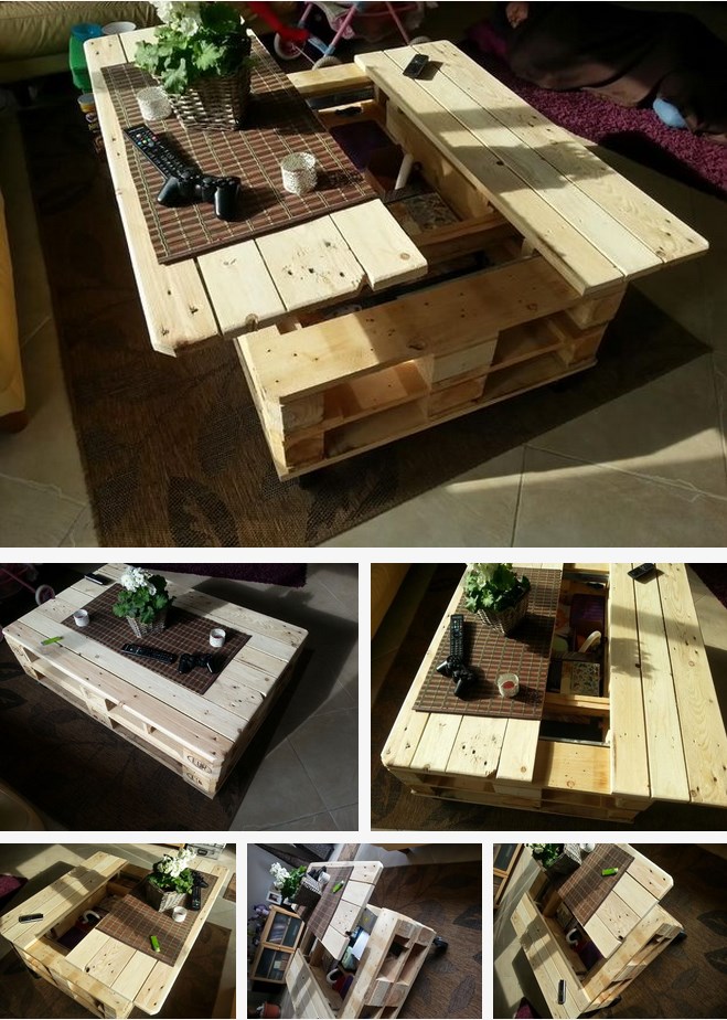 How to Build This Exquisite Multifunctional Coffee Table From Just Two Pallets...