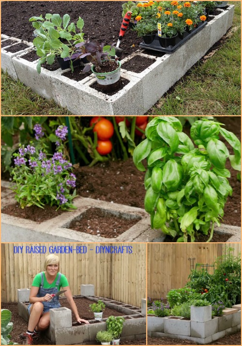 Brilliant Gardening Project: How to Make a Raised Garden Bed Using Cement Blocks...