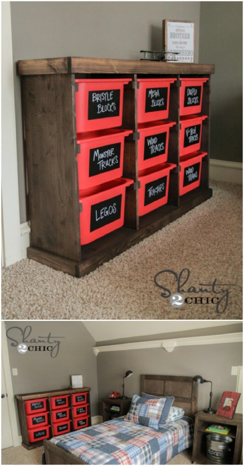 Toy organizer - 50 Decorative Rustic Storage Projects For a Beautifully Organized Home