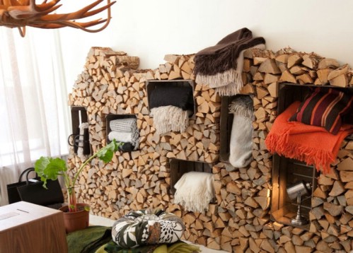 Firewood pile - 50 Decorative Rustic Storage Projects For a Beautifully Organized Home