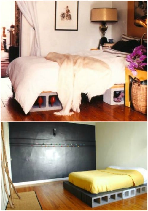 Bed Base - 17 Creative Ways to Use Concrete Blocks in Your Home