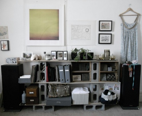 Shelving Unit - 17 Creative Ways to Use Concrete Blocks in Your Home