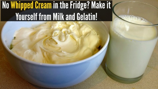 Brilliant Food-Hack... No Whipped Cream in the Fridge? Make it Yourself from Milk and Gelatin!