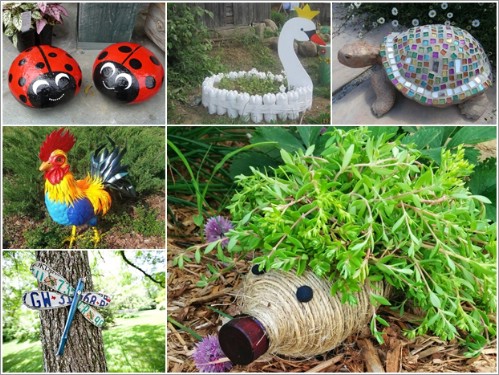 Make cute garden critters out of recycled materials.