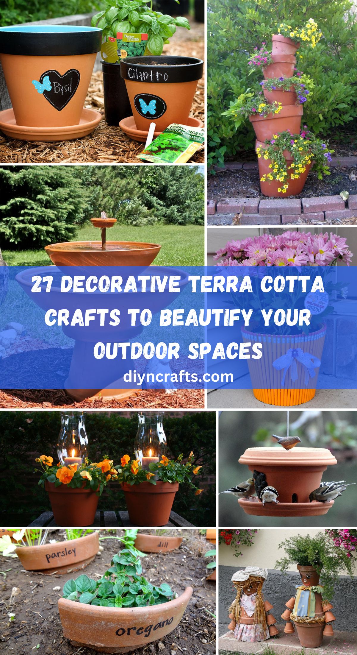 27 Decorative Terra Cotta Crafts To Beautify Your Outdoor Spaces collage.