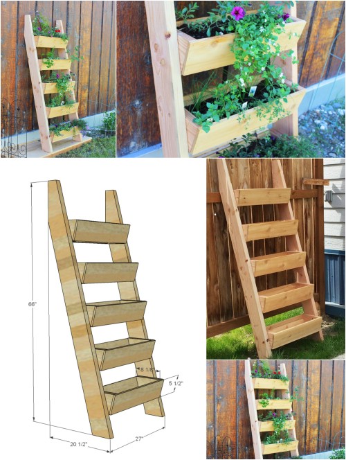 Faux Ladder Planter
