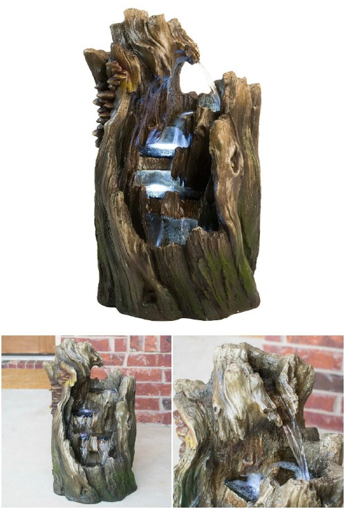 To Buy: Tiered Log Fountain