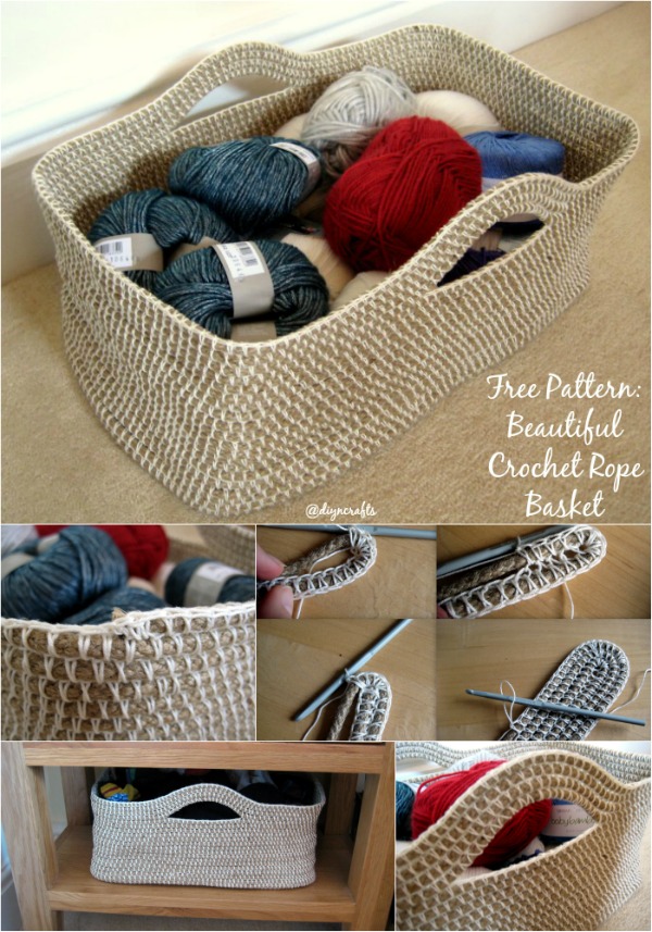 Time For Another Free Pattern: Beautiful Crochet Rope Basket