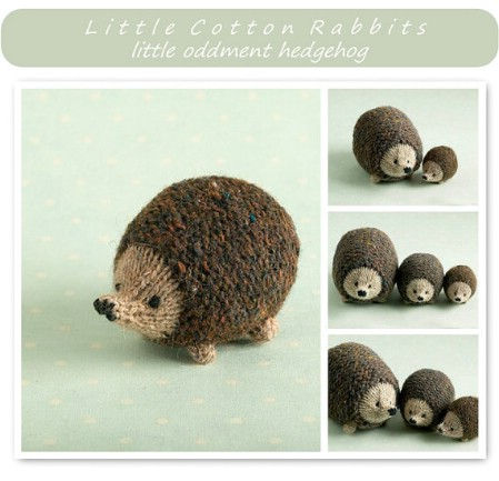 Little knitted hedgehogs