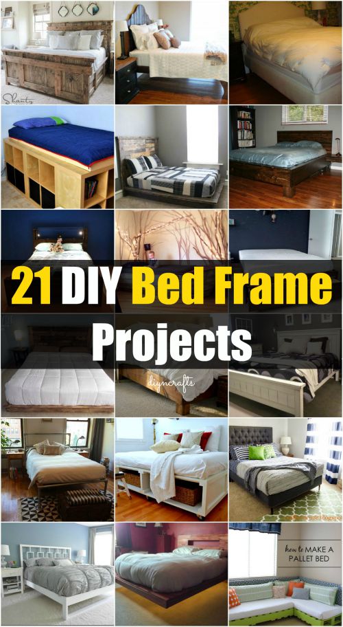 21 DIY Bed Frame Projects – Sleep in Style and Comfort Brilliantly decorative projects!