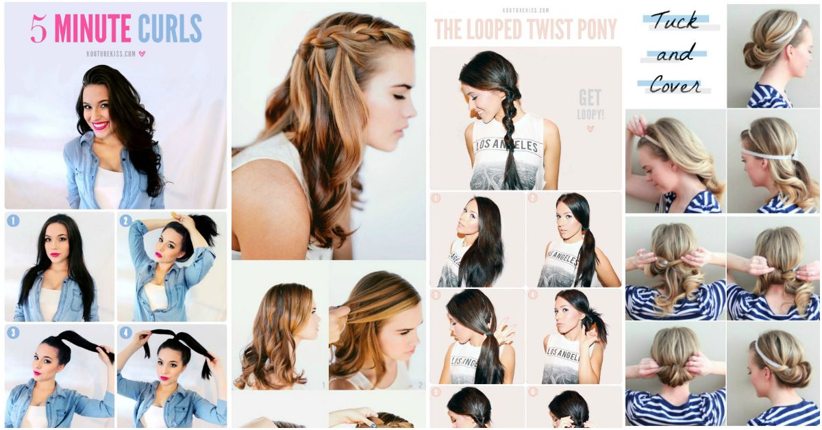hairstyles in 5 minutes for curly hair
