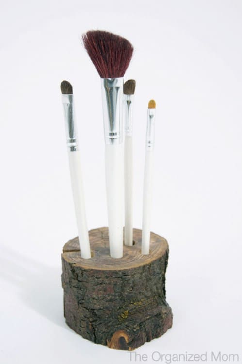 Wooden Brush Stand