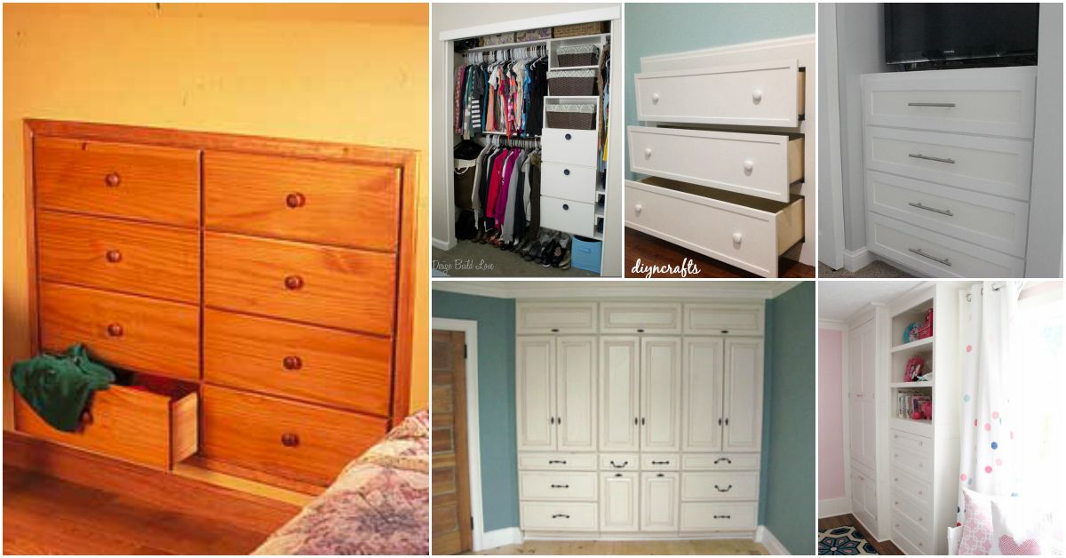 7 Beautifully Functional Diy Built In Dressers To Utilize Your