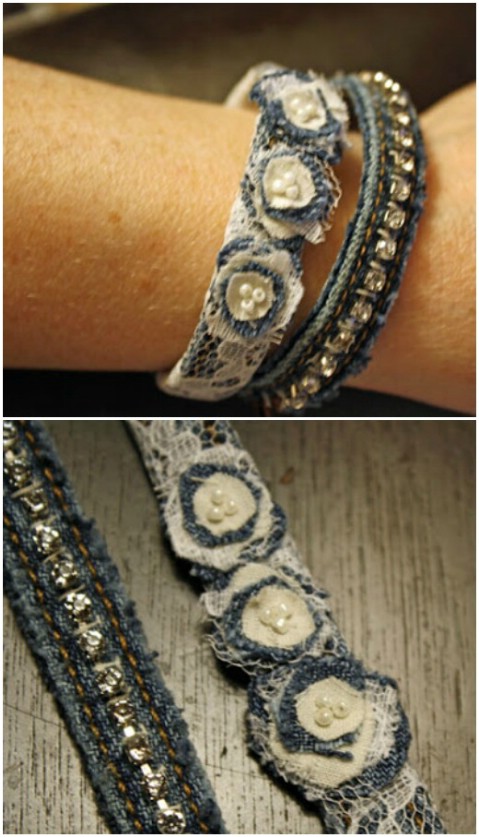 More amazing denim bracelets are right here!