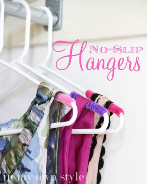 Stop your clothes from falling off your hangars.