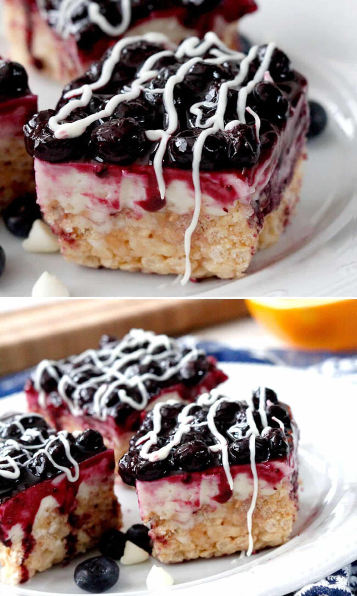 Blueberry and White Chocolate Cheesecake Treats