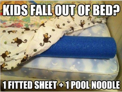 Pool noodle bed solution