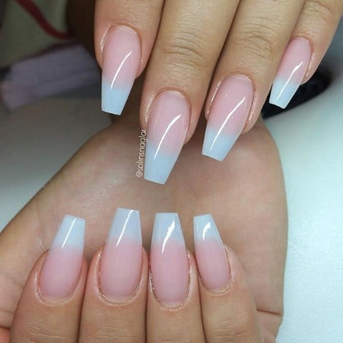 Simple ombre pastel nails