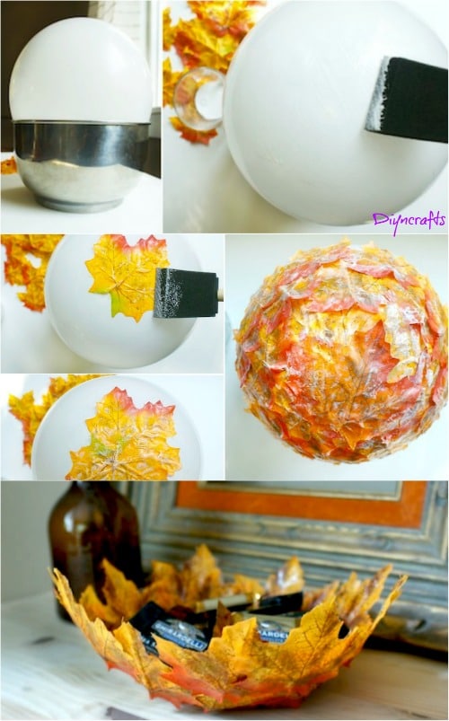 How to Make these Beautifully Decorative DIY Fall Leaf Bowls