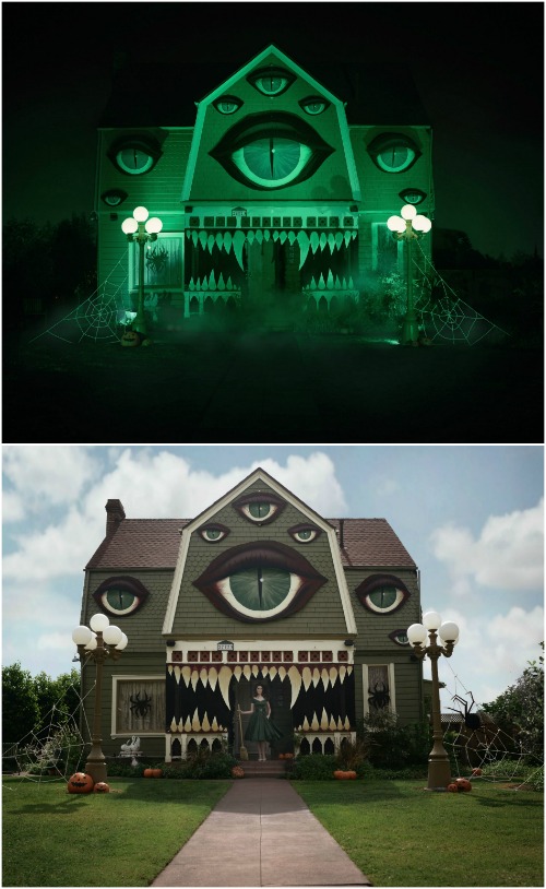 Amaze Your Neighbors with This Easy to Make Monster House Decor
