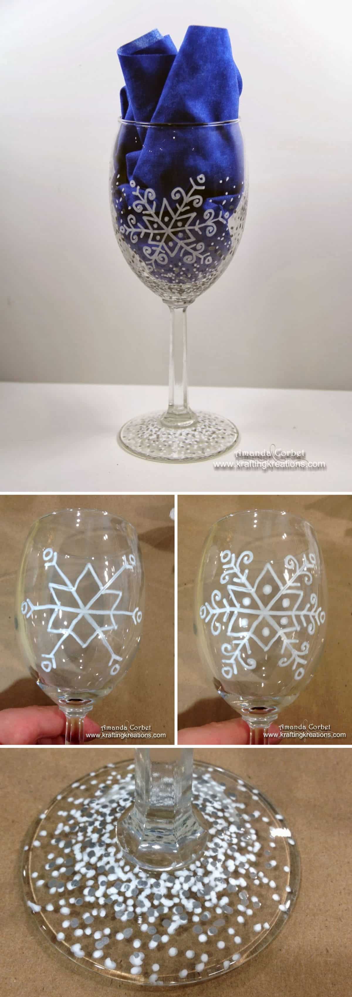 DIY Glass Simple Snowflake