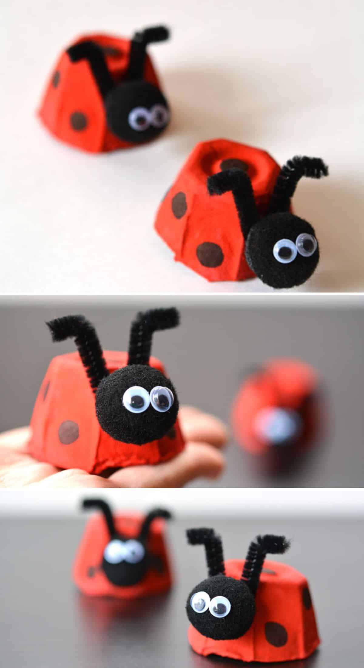 Egg Carton Ladybugs