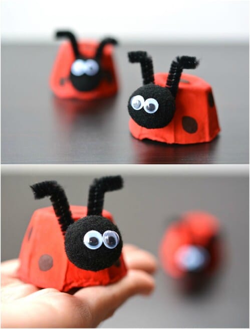 Egg Carton Ladybugs
