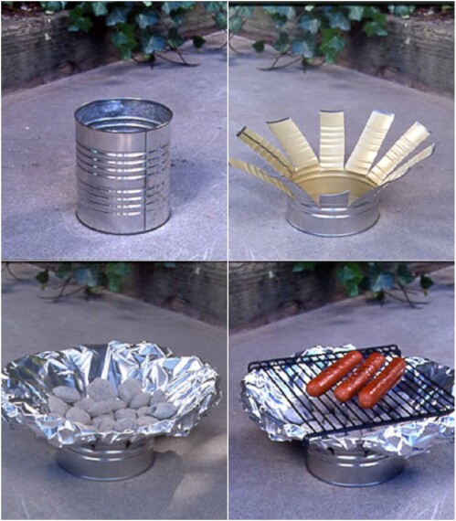 Make an Easy Working Grill Out of a Tin Can