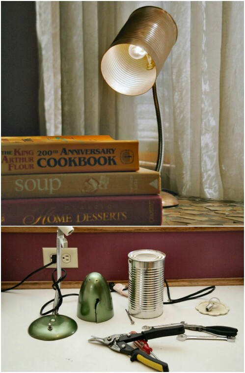 Real Working Tin Can Desk Lamp