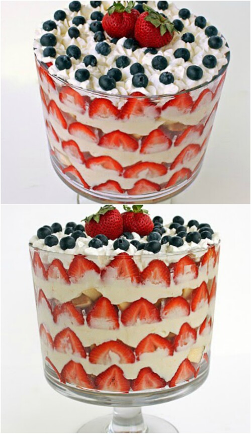 Patriotic Strawberry Trifle