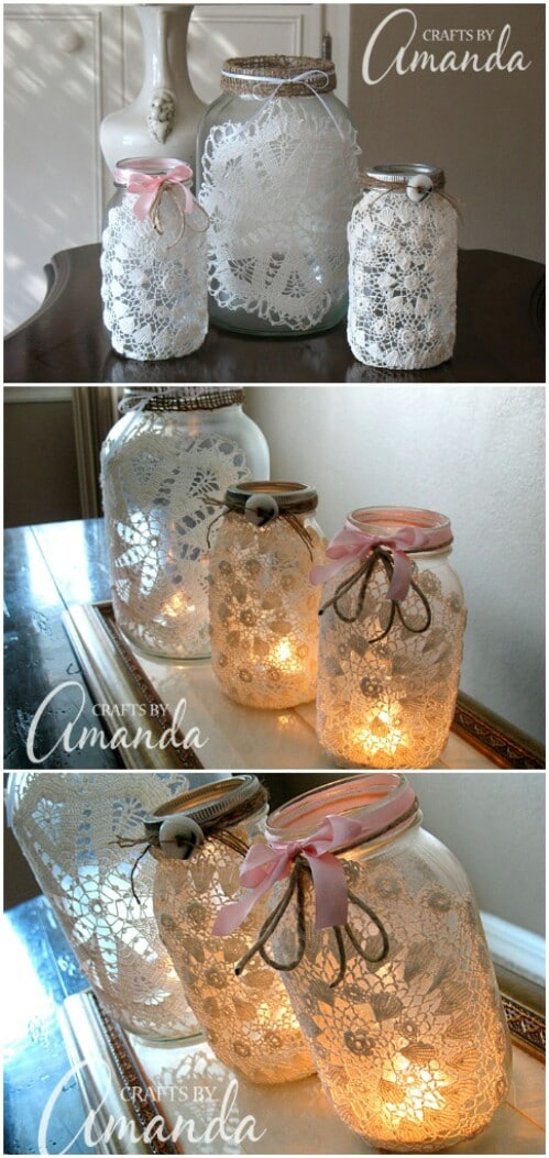 Lace Jar Candles