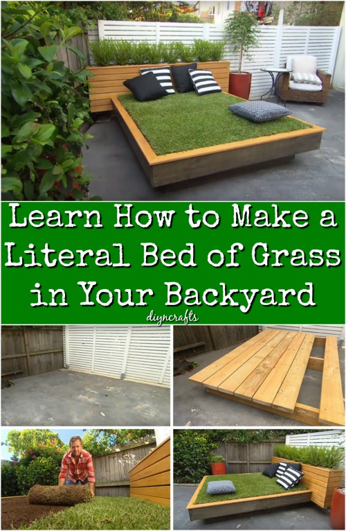 Learn How to Make a Literal Bed of Grass in Your Backyard {Video tutorial}