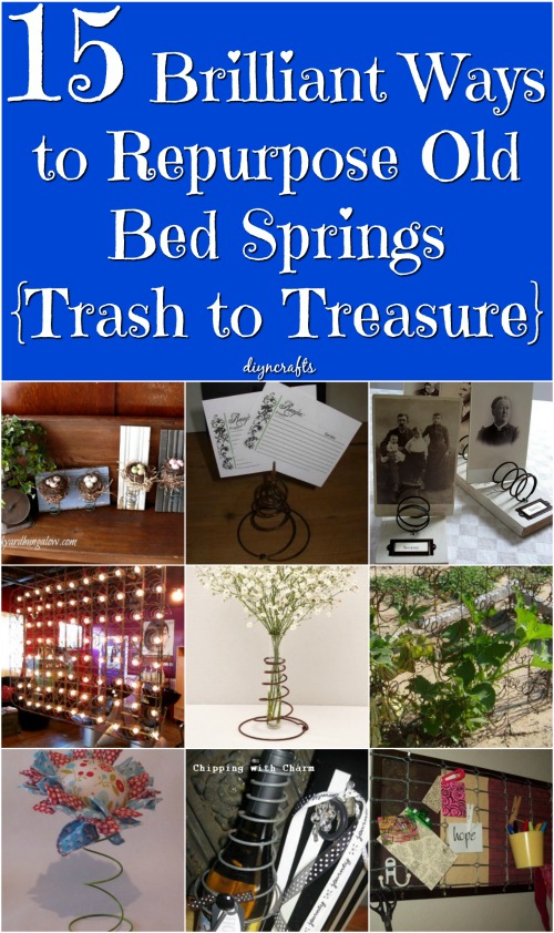 15 Brilliant Ways to Repurpose Old Bed Springs {Trash to Treasure}