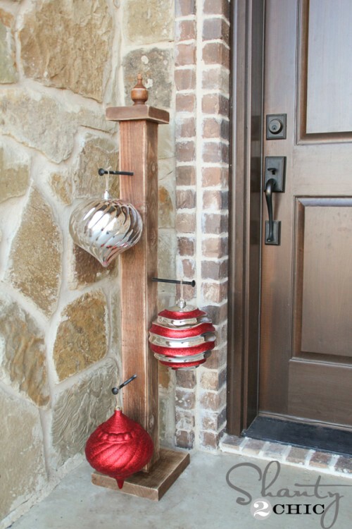 DIY Ornament Stand for Front Porch