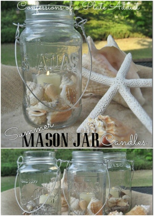 Seashell Summer Mason Jars