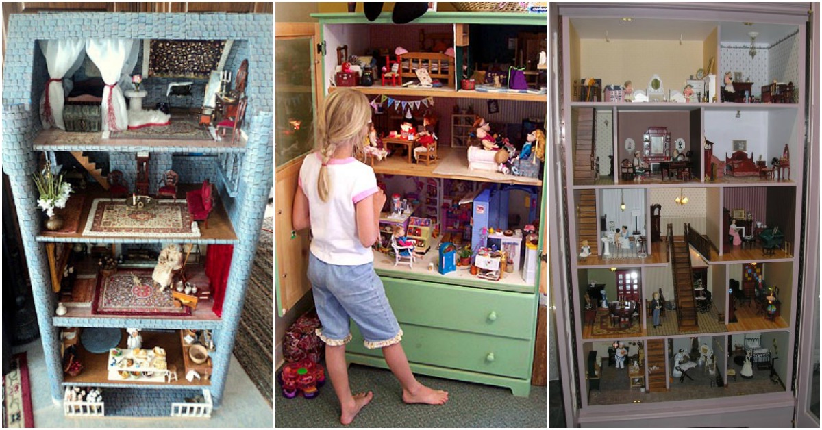 5 Adorable Ways To Repurpose Old Dressers Into Dollhouses Diy