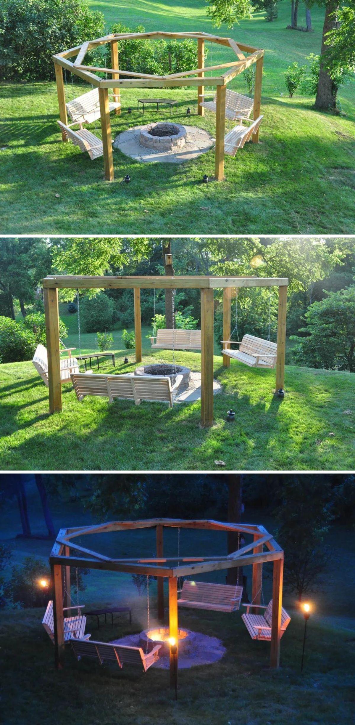 Porch Swing Fire Pit