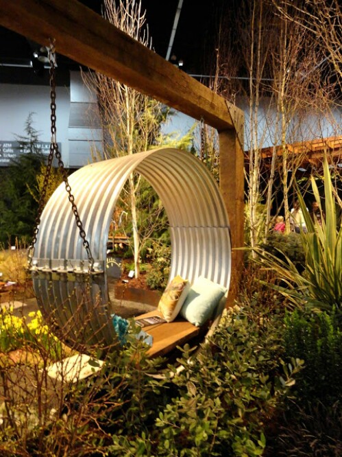 3. Swinging Bench with Shade