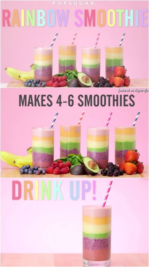 This Rainbow Smoothie Recipe Tastes Like Heaven in a Glass {Recipe}