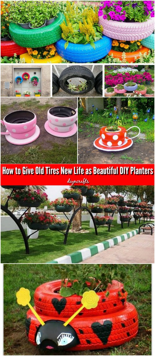 How to Give Old Tires New Life as Beautiful DIY Planters {Video}