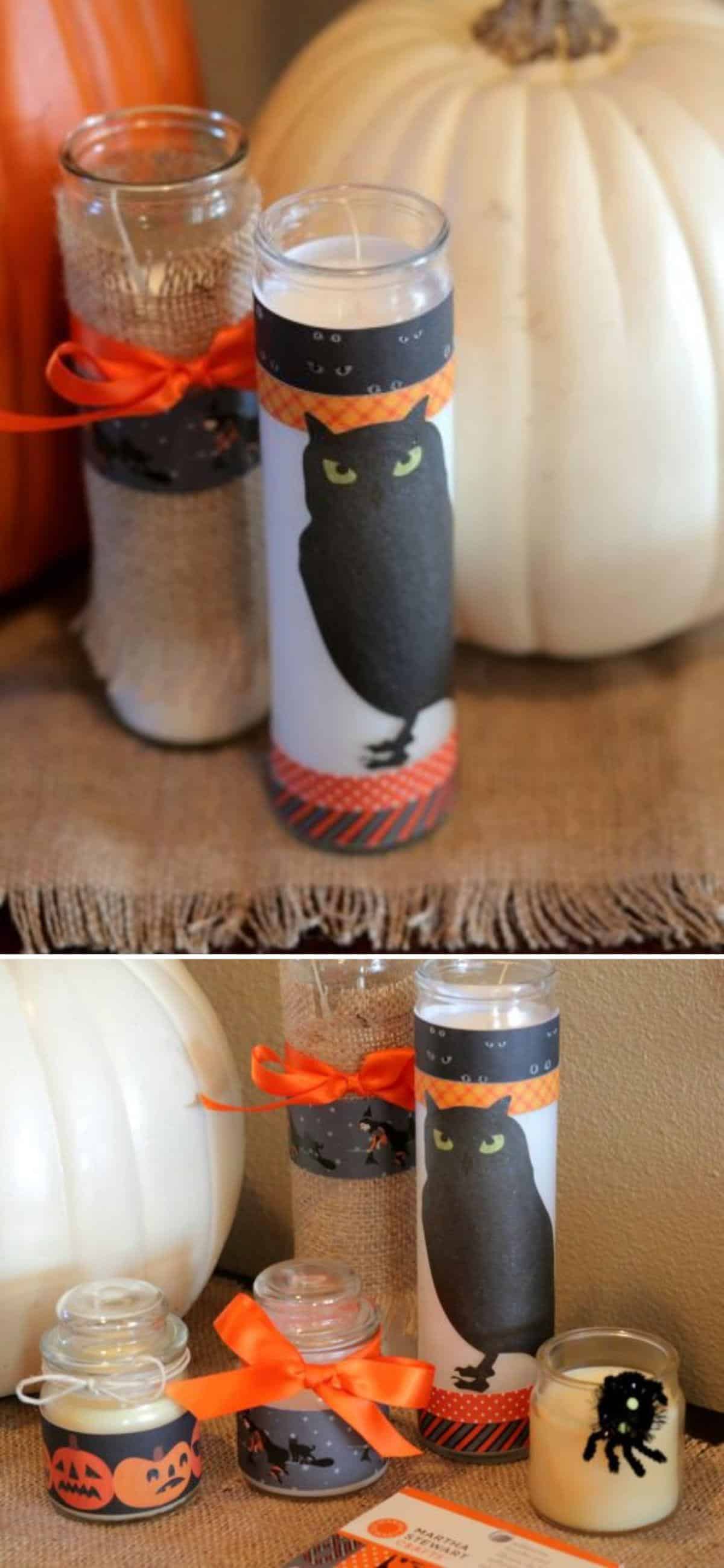Easy Halloween Craft Candles
