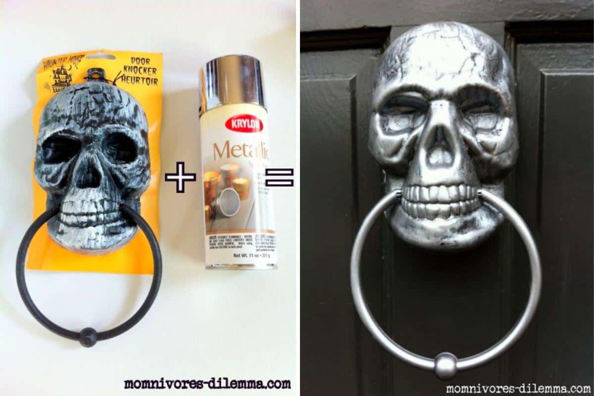 Metallic Skull Door Knocker