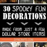 30 Frugally Decorative Dollar Store Halloween Crafts and Decorations for Spooky Fun pinterest image.