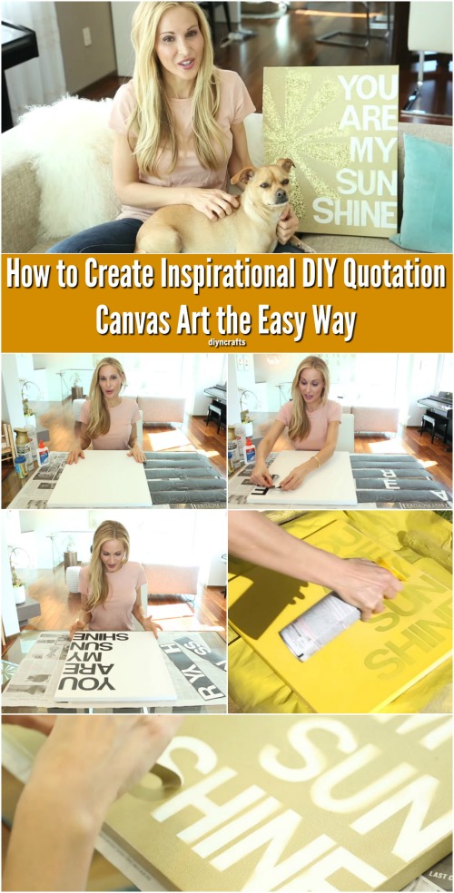 How to Create Inspirational DIY Quotation Canvas Art the Easy Way {Video}