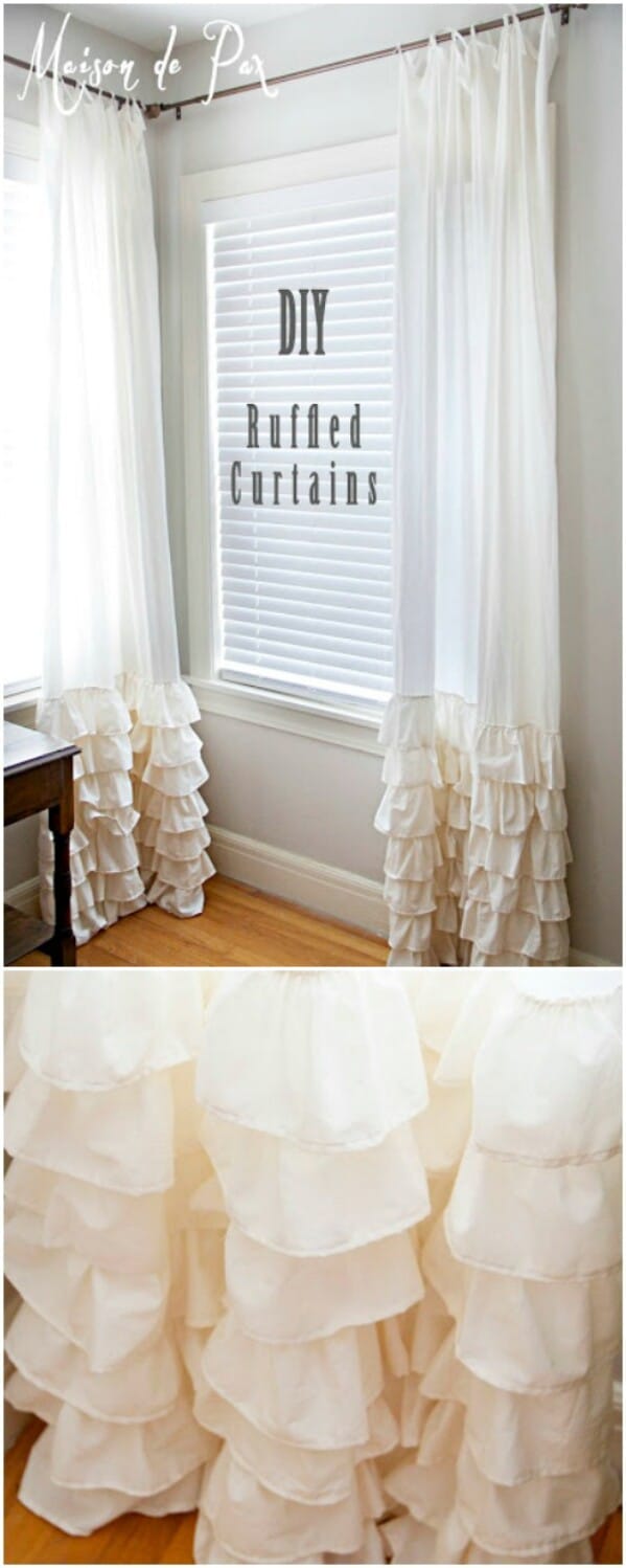 DIY Ruffled Curtains