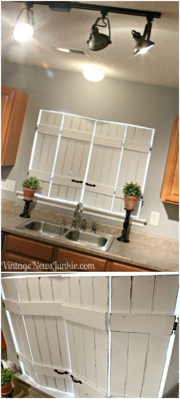 Upcycled Indoor Kitchen Shutters