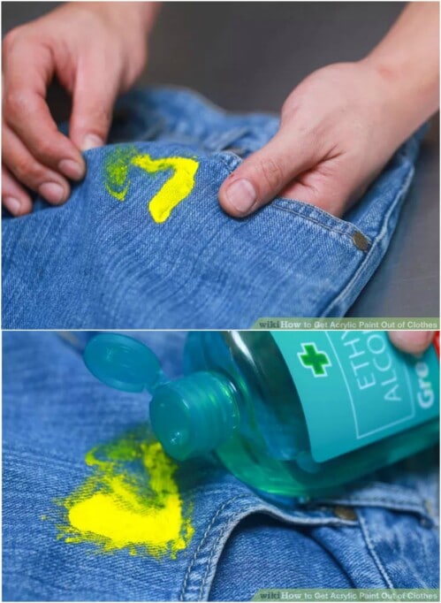 Remove acrylic paint from your clothing.